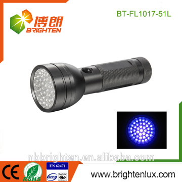 Vente en gros d&#39;appareils de poche d&#39;occasion Ultraviolet d&#39;inspection de sang haute qualité OEM Best 51Led Blacklight 365-410nm uv lampe torche